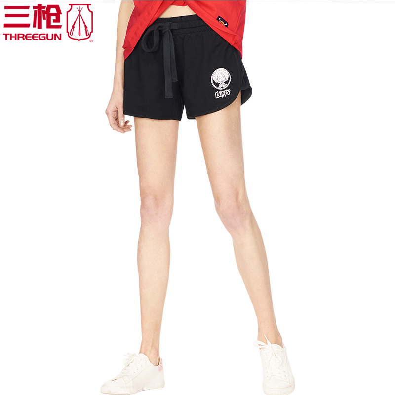 三枪短裤 女热裤 运动裤毛圈女士短裤夏季青年跑步裤三分57321B0