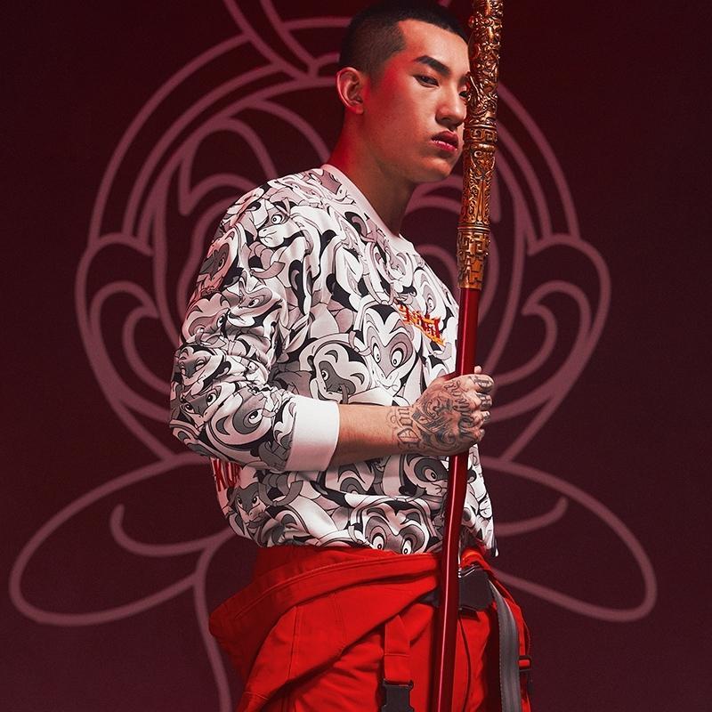 【齐天大圣】七匹狼卫衣男士潮流韩版中国风纯棉印花外套男装秋装