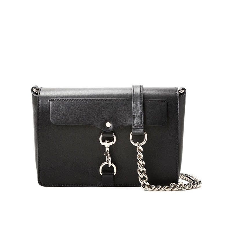 瑞贝卡·明可弗 REBECCA MINKOFF Mab Flap 斜挎包HU18EGRX82 银扣 女士斜挎包图片