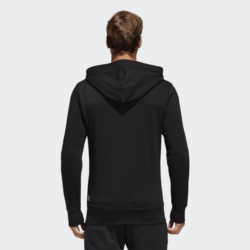 adidas阿迪达斯运动型格男子针织夹克黑s98796