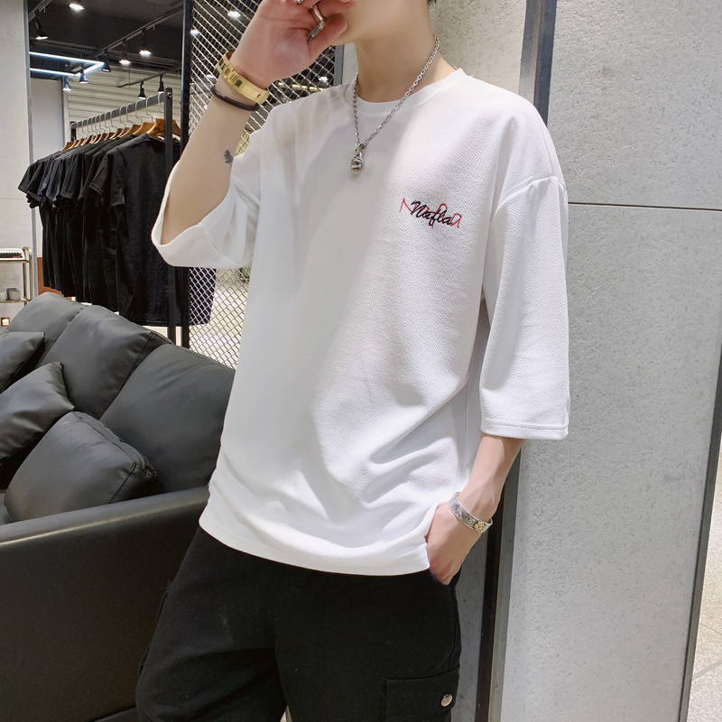 稻草人mexican日系帅气短袖t恤男韩版潮流宽松时尚体恤帅气衣服潮流