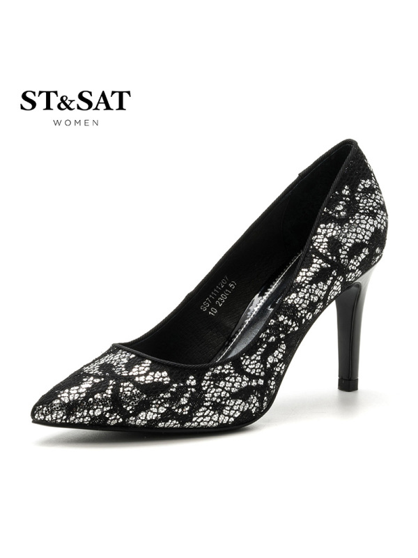 St&Sat/星期六格利特尖头性感女单鞋SS71111207