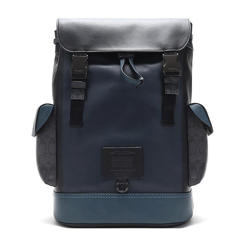 coach蔻驰奢侈品男士专柜款涂层帆布配皮背包双肩包76139