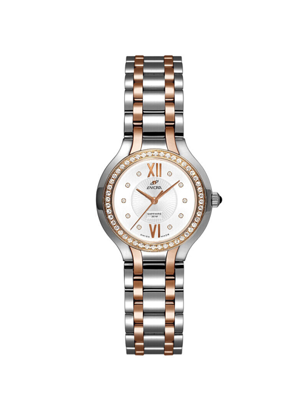 英纳格enicar石英纳米系列时尚简约休闲商务钢带石英女士手表26331128