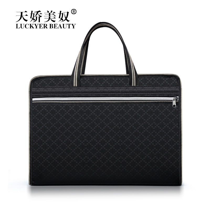 【顺丰配送】帆布加厚拉链袋公文包手提资料包男公文袋手提包NB160329-1H