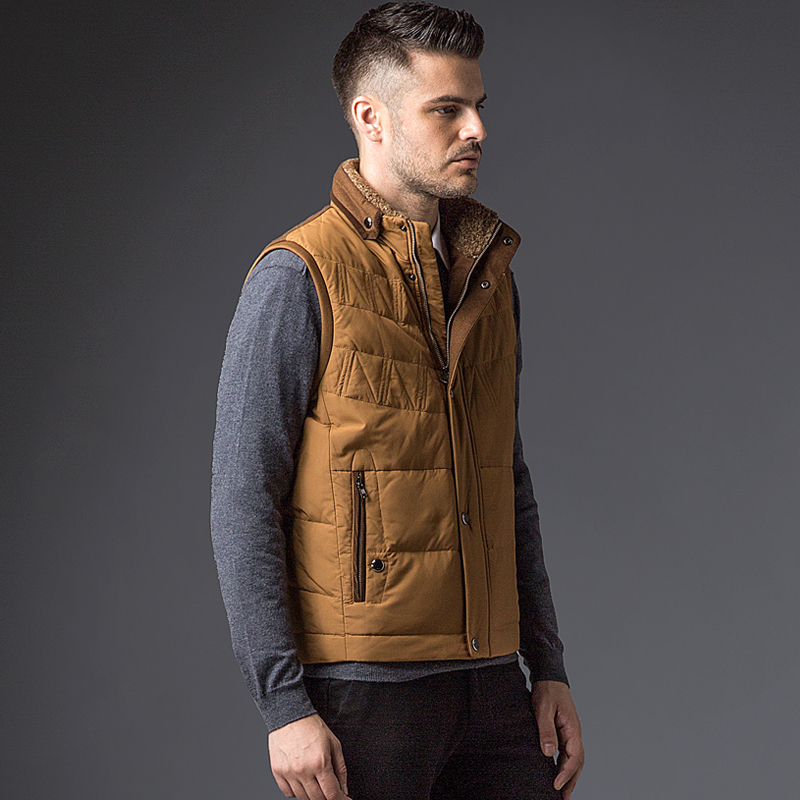 凯撒kaiser马甲男式休闲立领冬装简约男外套