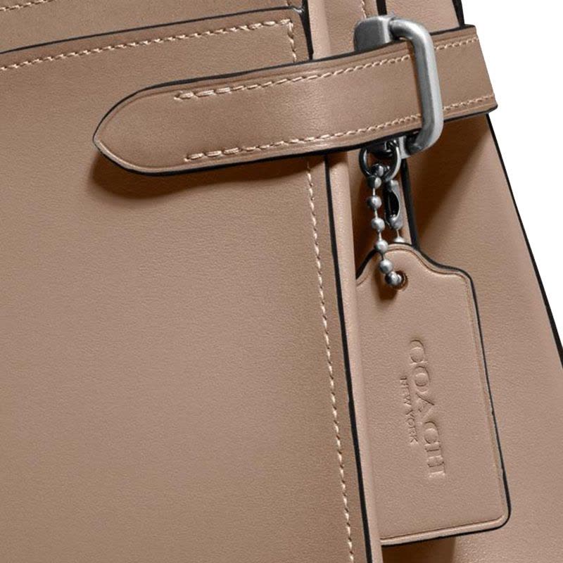 预订COACH HUTTON 手提单肩包 通勤手拎椭圆扣光面皮 608图片