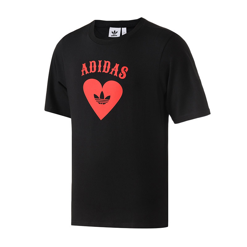 Adidas阿迪达斯三叶草男装爱心扑克系列休闲半袖T恤FH7885