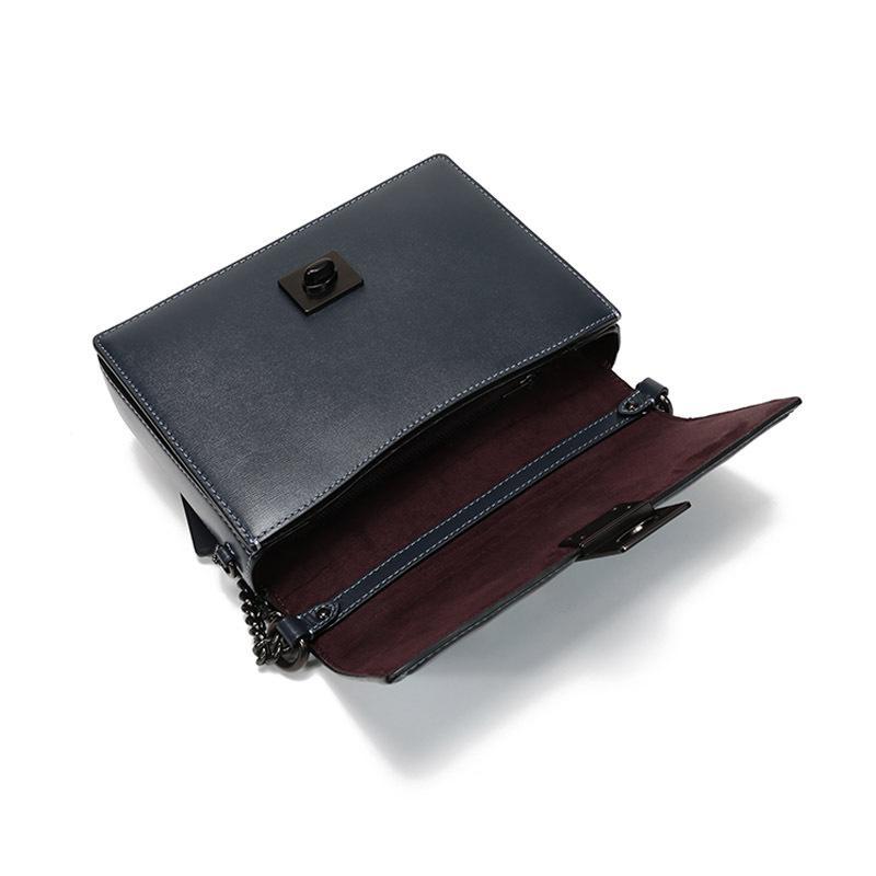 coach蔻驰奢侈品女士专柜款hutton系列皮革哈顿小方包手提单肩斜挎包