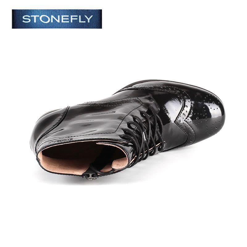 斯通富来STONEFLY羊皮圆头中跟拉链交叉绑带女鞋SD54112709图片