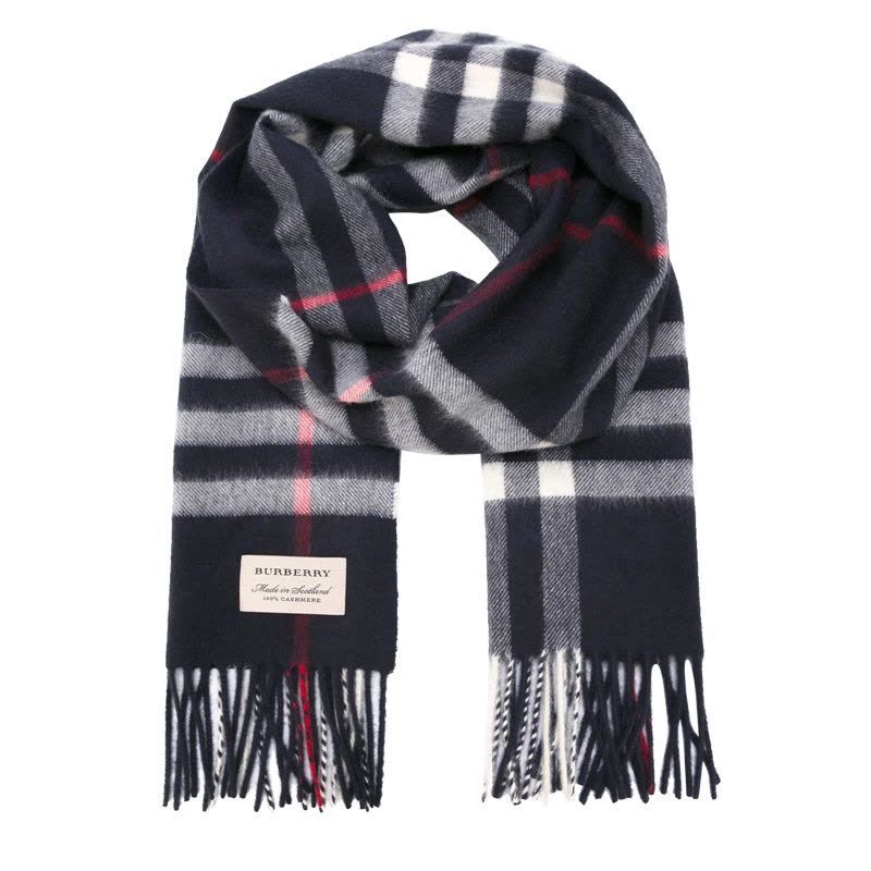 预订BURBERRY 经典格纹羊绒围巾 30*168CM图片