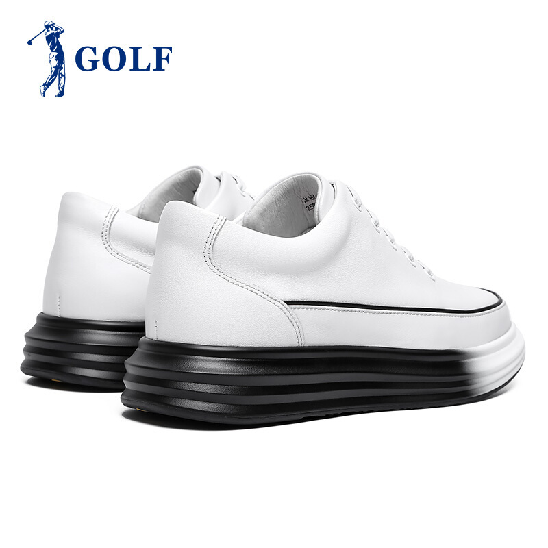 GOLF/高尔夫男鞋新品轻质炫彩鞋底户外健步鞋男真皮休闲运动鞋