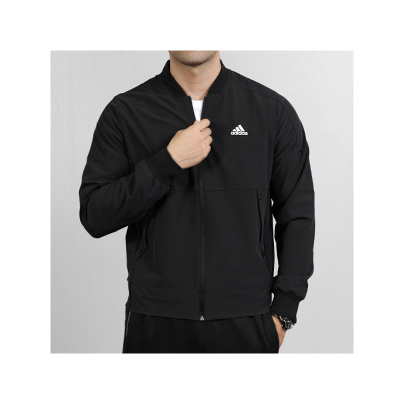 adidas阿迪达斯夹克男秋季运动休闲透气棒球服外套eh3778