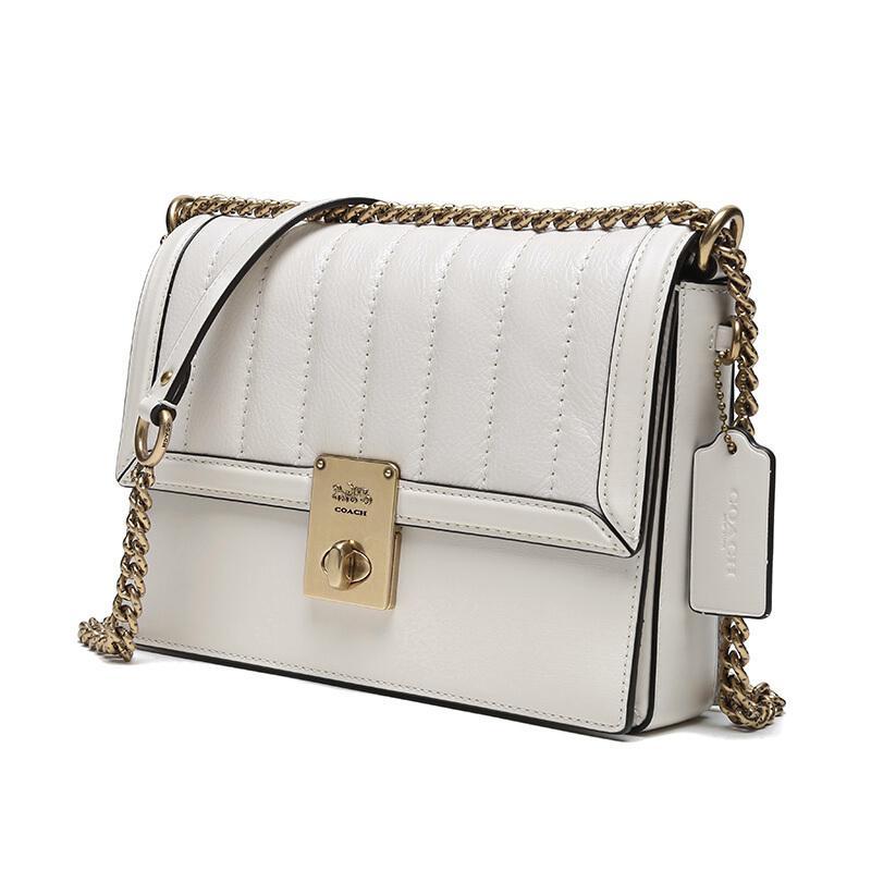 COACH 蔻驰 奢侈品 女款专柜款皮质HUTTON小号手提单肩斜挎包 89066