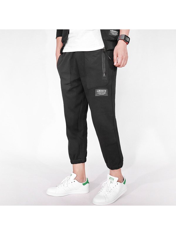 阿迪达斯三叶男裤秋季透气防风收口小脚休闲运动长裤BS2562