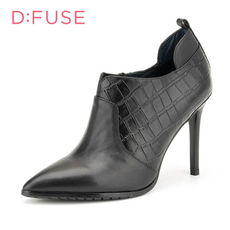 ST&SAT/星期六旗下春秋款侧拉链尖头高跟单鞋女鞋DF63112111图片