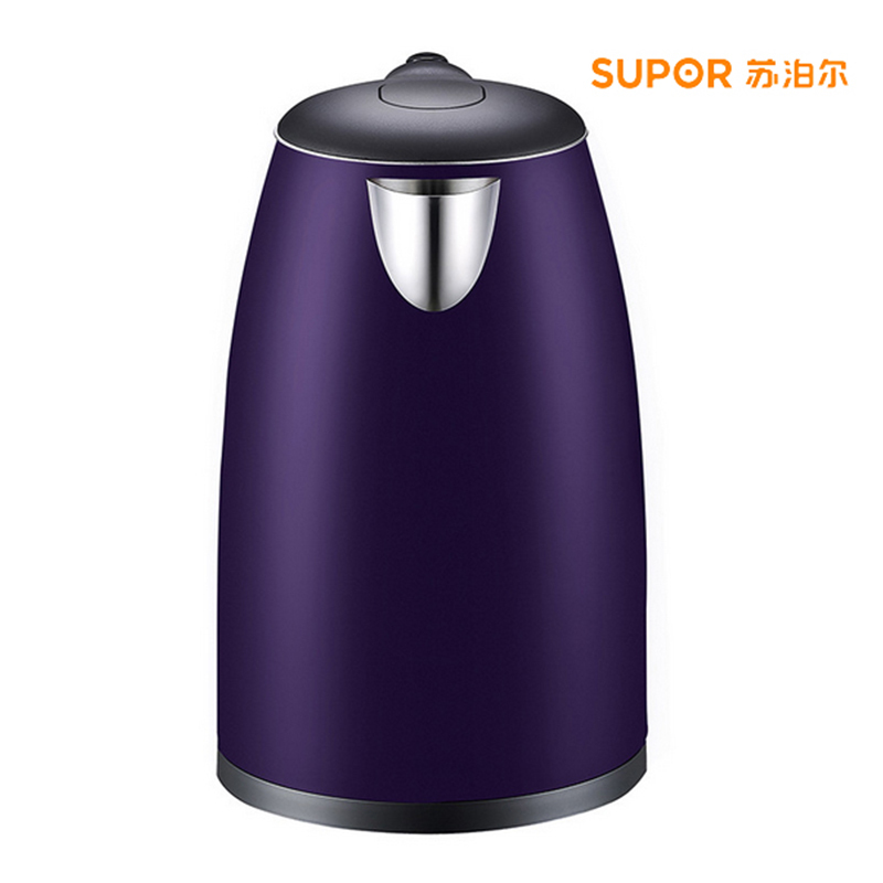 苏泊尔（SUPOR）电热水壶 SWF15E06A 1.5L烧水壶 双层防烫 全国联保 深紫色 烧水壶