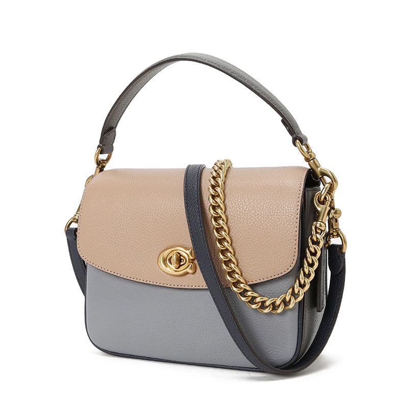 蔻驰COACH CASSIE邮差包 粒面皮金扣 女士单肩斜挎手提包 89088图片