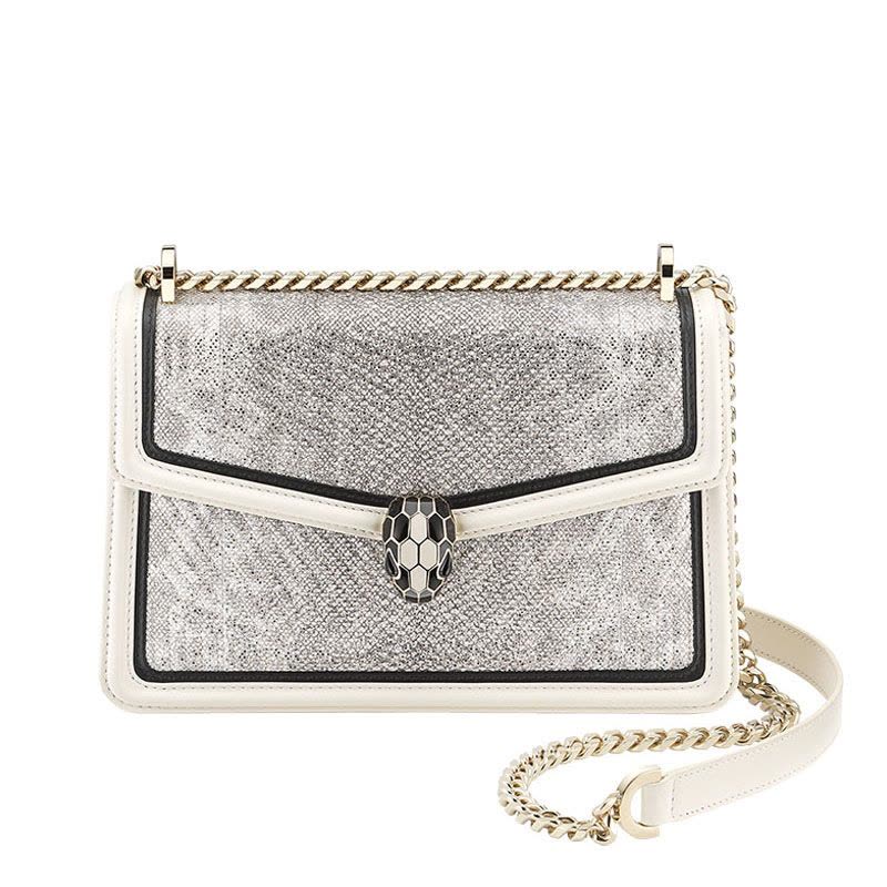 【预定】BVLGARI宝格丽 Serpenti Diamond Blast经典蛇头单肩包289045 水蛇皮/牛皮革图片