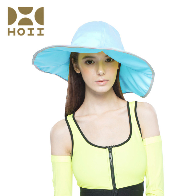 官方正品 后益hoii 范冰冰推荐 荷叶边花瓣帽遮阳帽大花瓣帽 红/黄/蓝三色