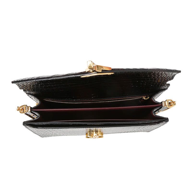 预售 圣罗兰 YSL CASSANDRA 信封包迷你 字母LOGO鳄鱼压纹 女士单肩包 532750金链图片