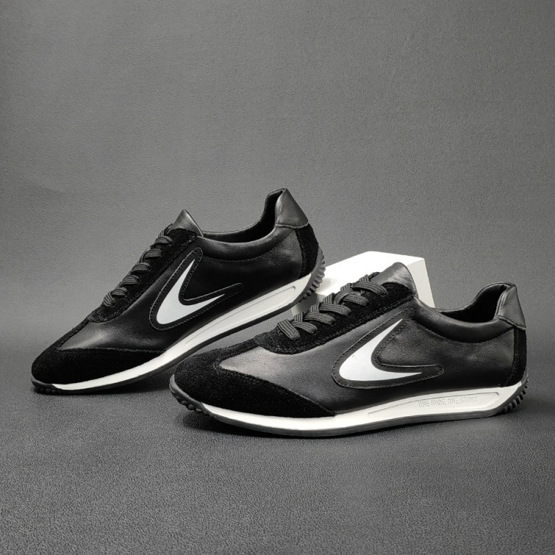 男士真皮阿甘鞋百搭男生平底鞋头层牛皮板鞋男款潮鞋小众休闲鞋男