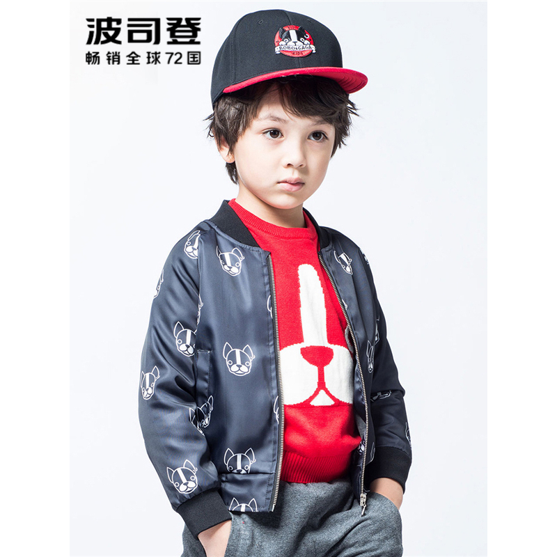 波司登童装男童女童梭织夹克春时尚夹克加绒儿童外套潮C731CE0023