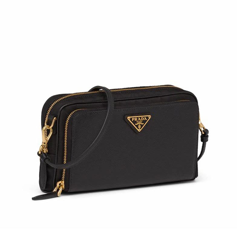 【预定】PRADA/普拉达 尼龙和Saffiano 皮革迷你手袋 1DH058 19*3*10CM图片