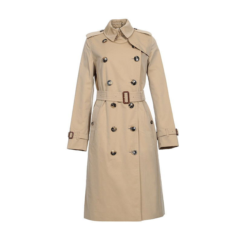 BURBERRY 博柏利 女款棉质肯辛顿版型长款Heritage Trench风衣