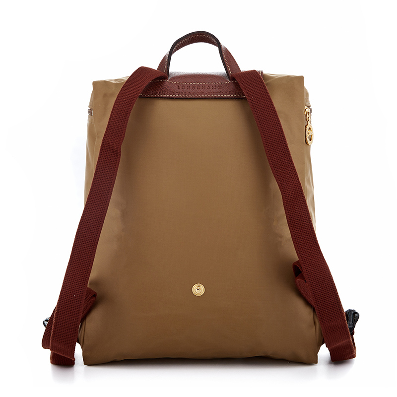 珑骧 LONGCHAMP 奢侈品 女士 卡其色织物可折叠双肩背包 L1699 089 526