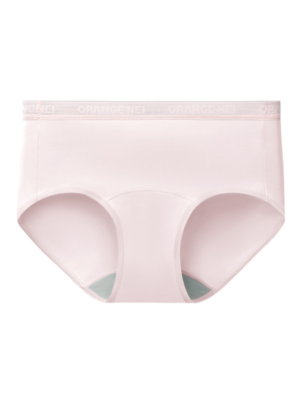 80支棉女士内裤ZK厂家莫代尔中腰镂空透气桑蚕丝加长档三角裤