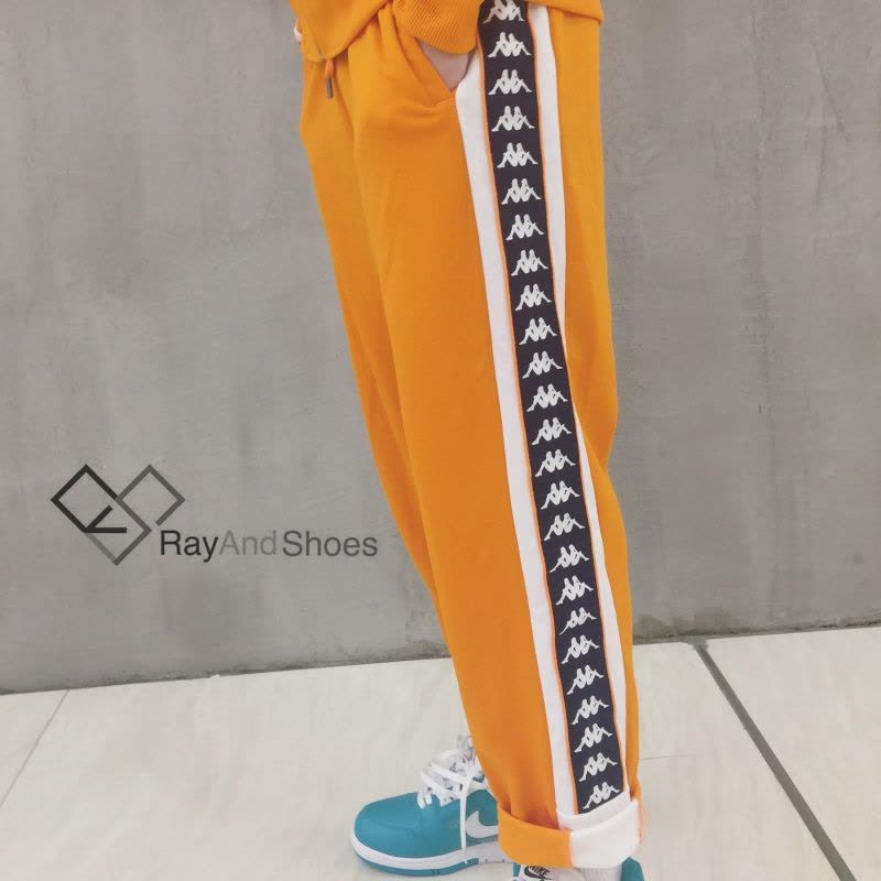 RASKappaBanda联名黑蓝橘黄串标运动长裤休闲卫裤男K0812AK50图片