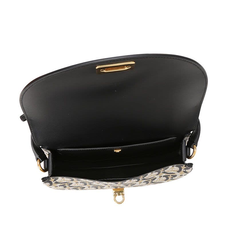 预订FERRAGAMO GANCINI 马鞍 老花款 单肩斜挎包21H986 织物\牛皮革图片