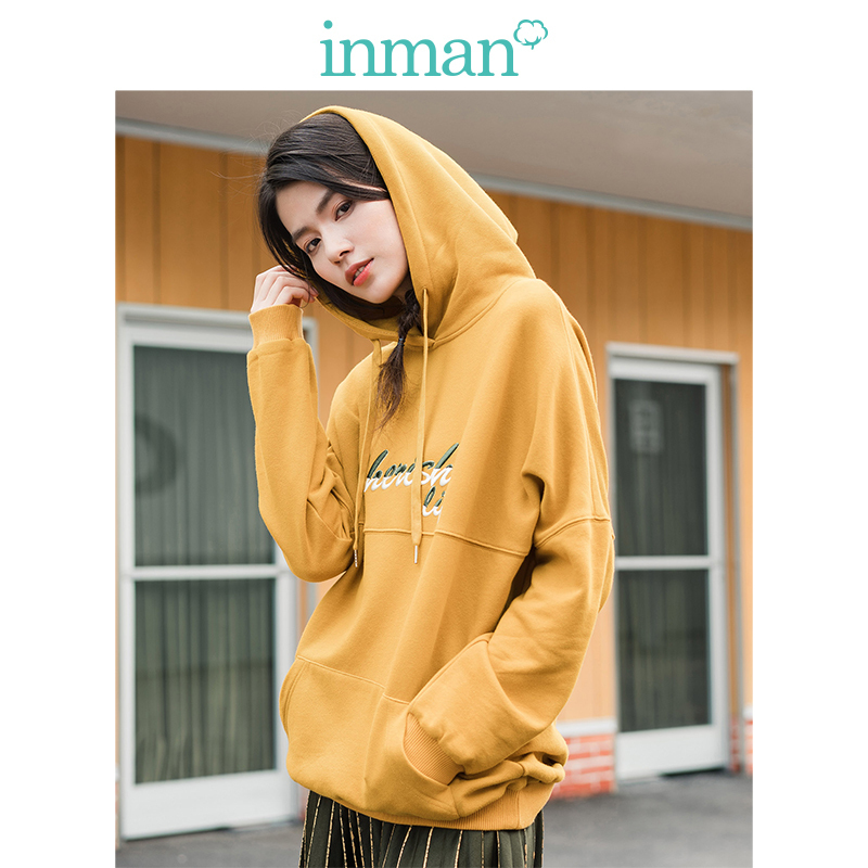 茵曼inman女士卫衣帽衫