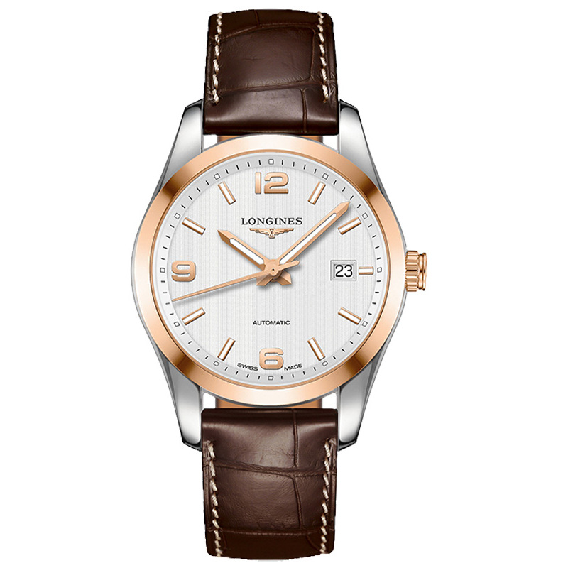 LONGINES/浪琴康铂系列自动机械皮带男士手表 L2.785.5.76.3