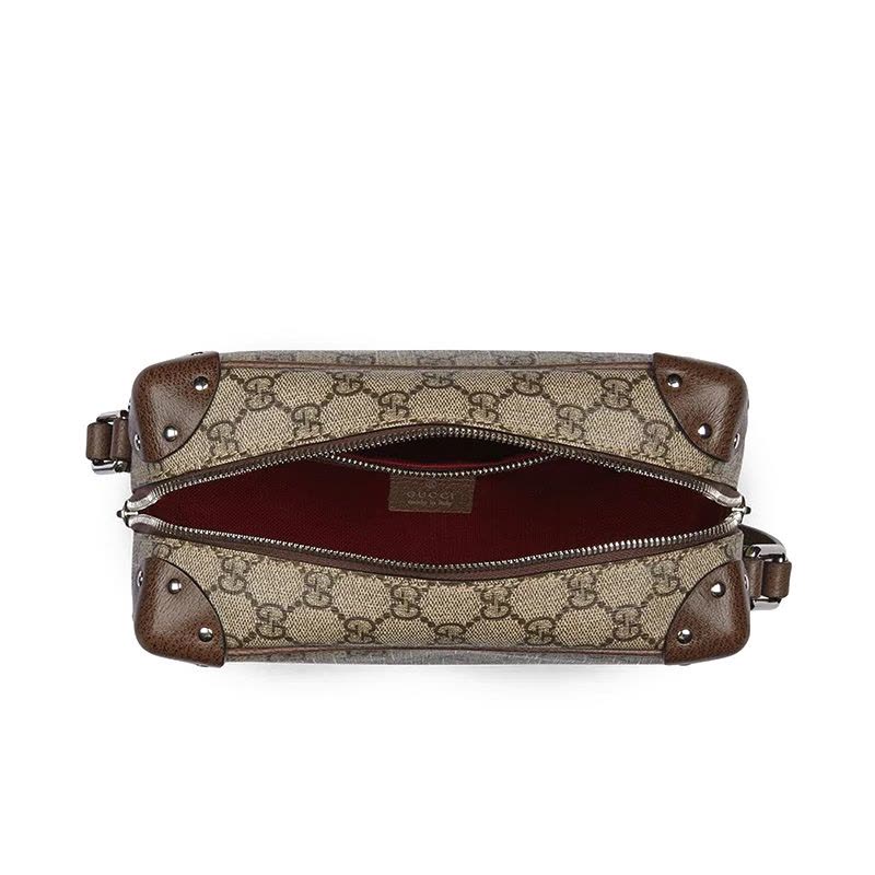 预订 20春夏款 GUCCI 盒子包单肩斜挎包 老花锁扣 23*19*10CM图片