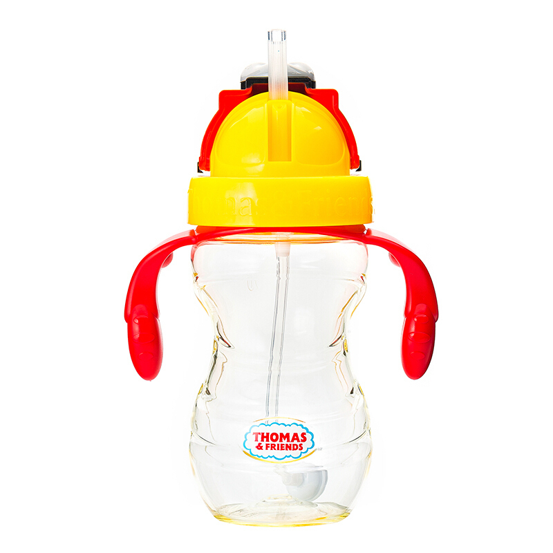 托马斯和朋友thomasfriends儿童水杯3d卡通双柄pa吸管杯宝宝小火车300