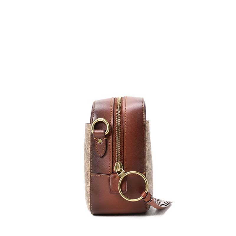 COACH/蔻驰 女包双C图案拼皮单肩斜挎相机小方包 31208图片