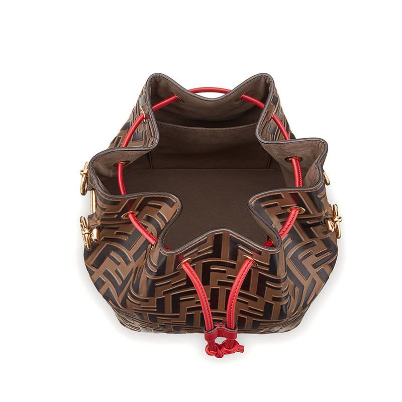 预售 FENDI MON TRESOR 水桶包 FF标识 老花款 8BT298 女士单肩手提斜挎包图片