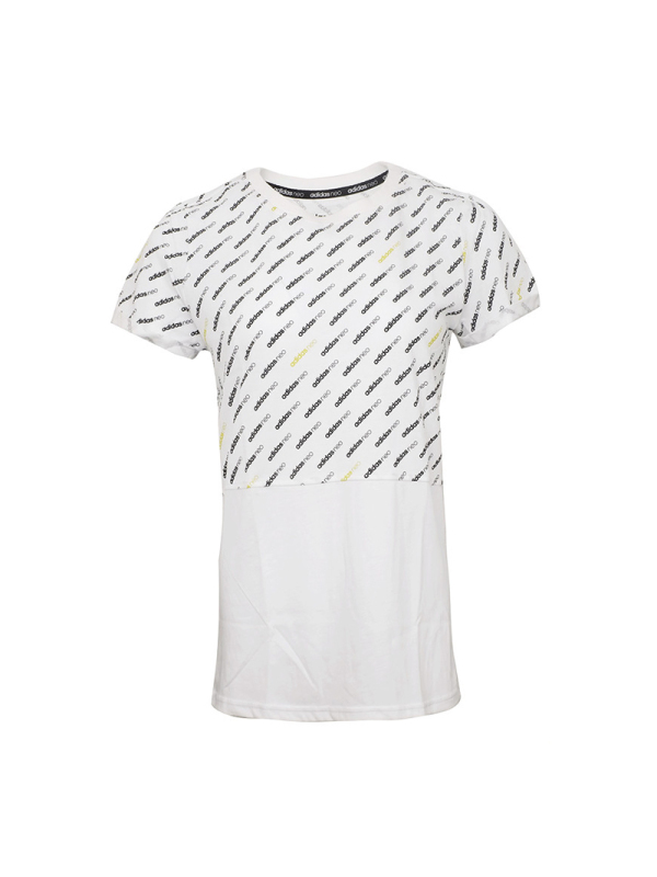 Adidas阿迪达斯NEO女装夏季休闲运动修身短袖T恤-CD1280