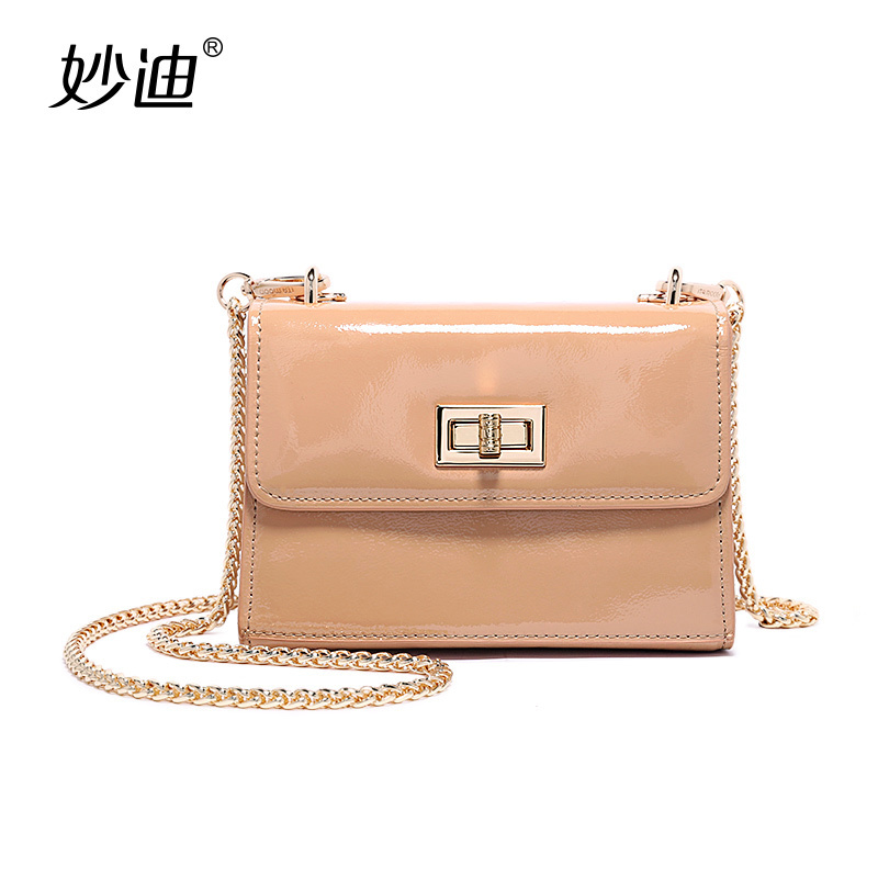 妙迪chic链条包上新迷你小包包百搭漆皮果冻包少女ins斜挎包大版