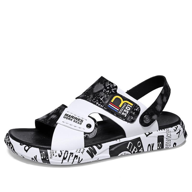 凉鞋男新款时尚开车拖鞋休闲运动防滑软底户外沙滩鞋图片