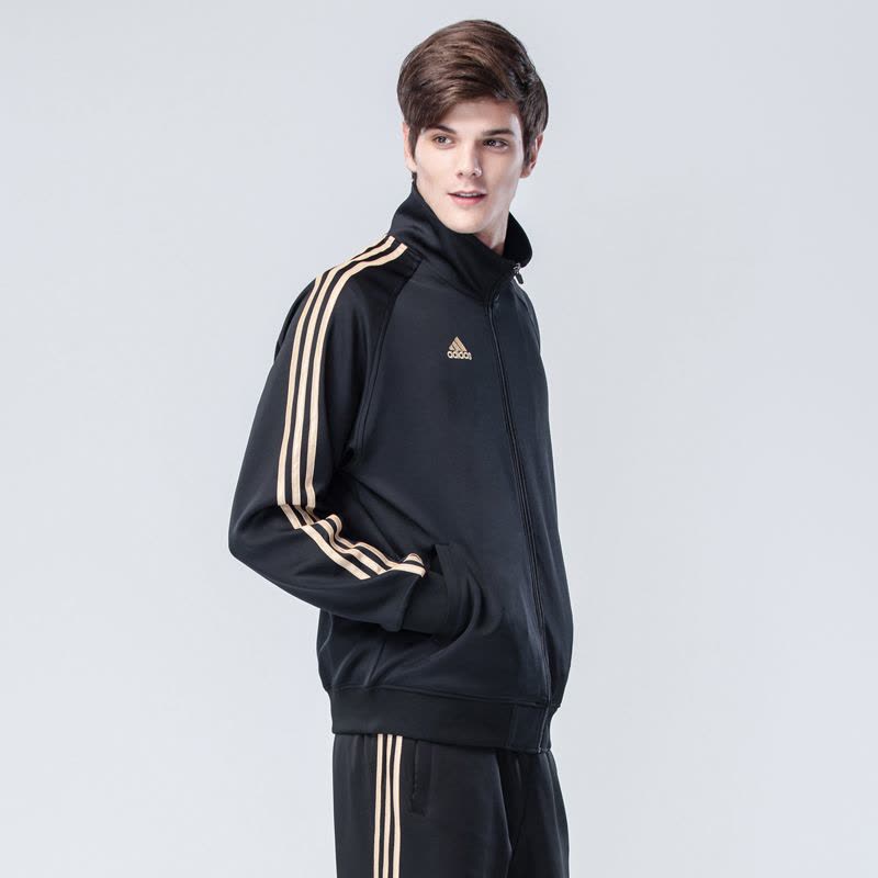 正品阿迪达斯跆拳道秋新款男防风夹克运动服休闲连帽外套_2图片