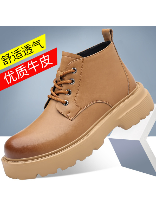 男鞋真皮ins潮流百搭马丁靴男士透气休闲鞋皮鞋高帮皮鞋工装靴