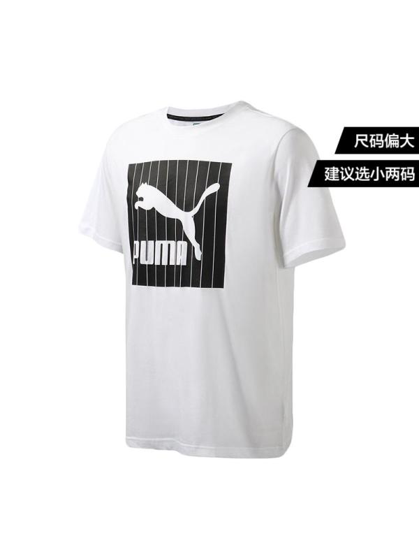 PUMA彪马男装运动服圆领LOGO短袖跑步健身T恤579871