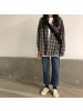 如熙格子衬衫女韩范宽松原宿风薄外套百搭学生长袖衬衫