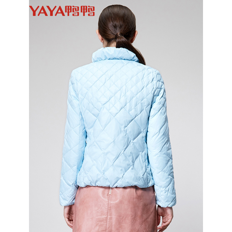 鸭鸭 秋冬装新品立领常规款羽绒服女修身潮小香风女-5465
