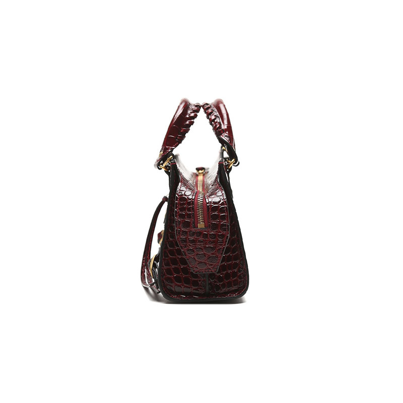 巴黎世家 BALENCIAGA 女士鳄鱼纹牛皮革Neo Classic手提单肩斜挎包迷你款638524 1ROD1