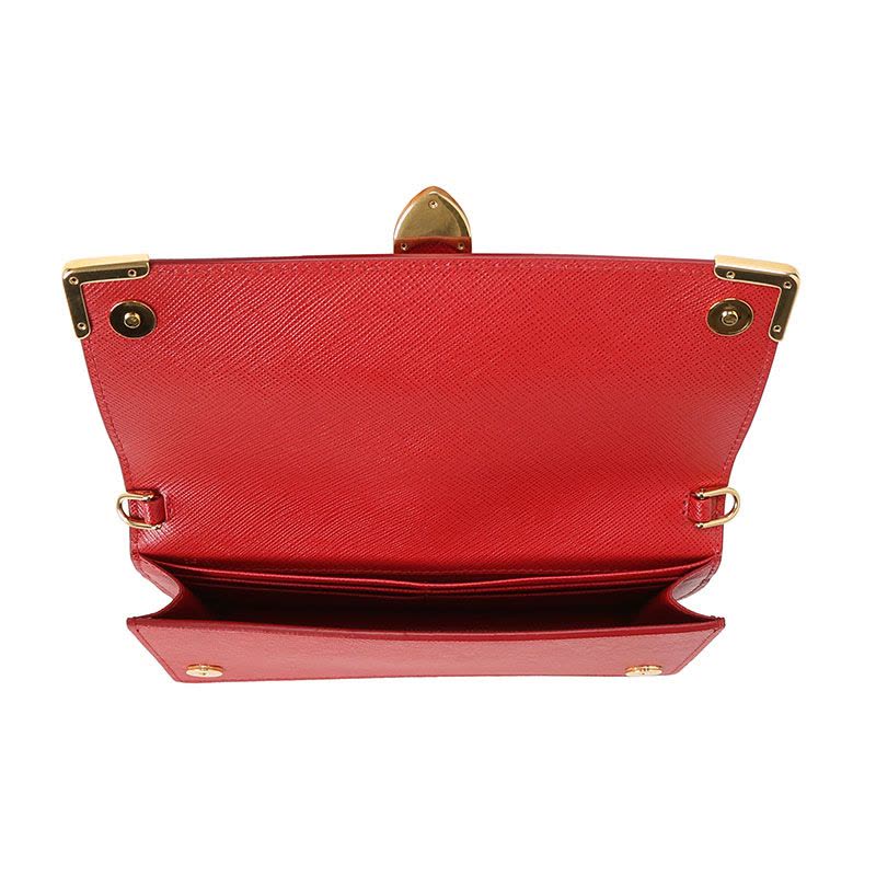 【预定】20春夏款Prada Cahier 皮革迷你手袋 18.5*9.5*3CM图片