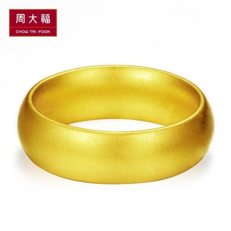 周大福传承经典传承情侣款足金金戒指古法金戒指工费608元f209019